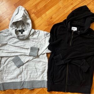 Multiples Gray and Black Hoodies